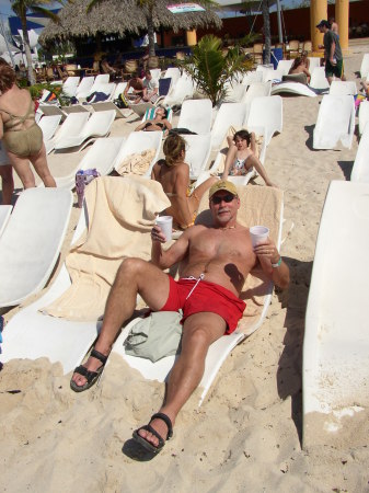 Al on the beach in Cozumel