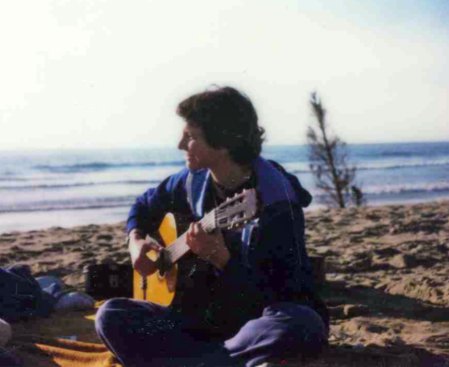 Those days of playing guitar at the beach!