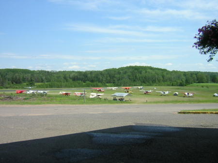 Club aircraft in front of Telemark Lodge.