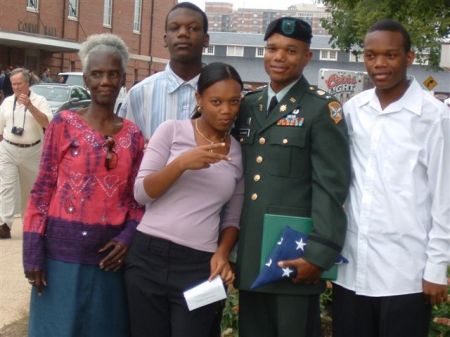 Mom, me and kids at my retirement ceremony