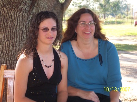 Sharon with Maggie before her Homecoming Dance