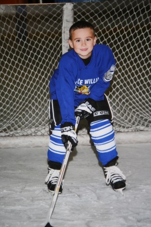 Son playing Hockey