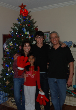 with my family at Christmas 2010