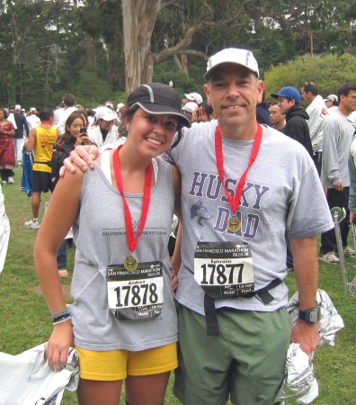 Andrea & me after SF (half) Marathon