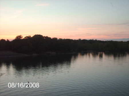 Lake by my home as the sun was setting.