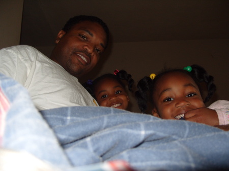 quiet time with Daddy's little girls