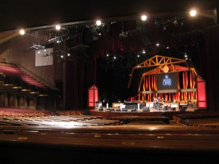 Inside  the Grand Ole Opry.