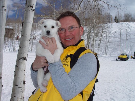 With Aspen Sled-Dog Pup