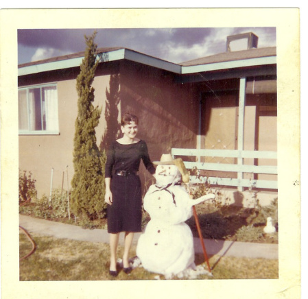 Lorene with Snowman