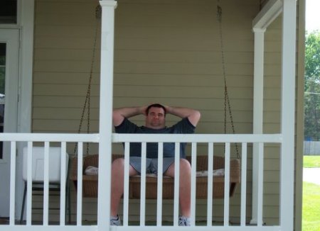 Me Swinging on my porch