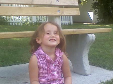 Paige by a small park in Flandreau by home