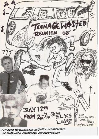 Teanage Wasted 2008 Reunion Flyer
