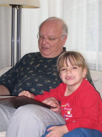 Reading to my granddaughter Hannah