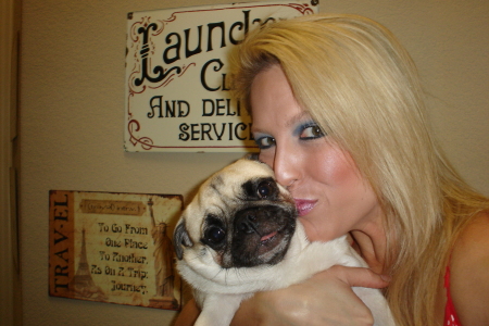 My pug and me on 7-23-2008