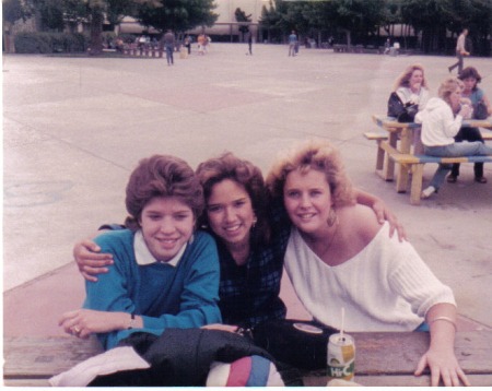 Julie (Saenz), Me & Kelley (Mohler) in 1985