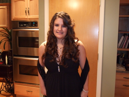 Katie ready to go to the Homecoming Dance