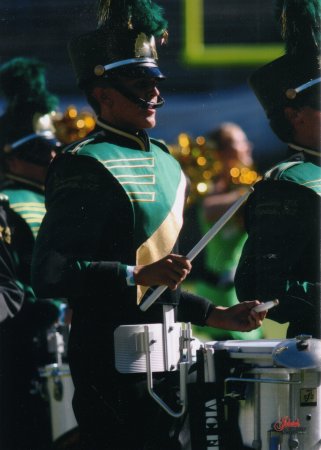 Kevin on Greenway HS drumline