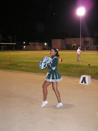 Christina Cheering at Canoga Park High