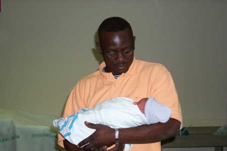 Daddy and new baby Henry