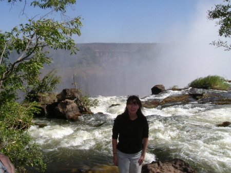me on top of victoria falls, zambia, 2006