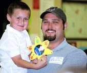 Kevin and Seth at kinder graduation - 2006