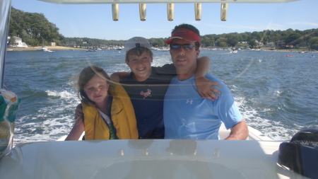 Brother Jeff boating in Huntington