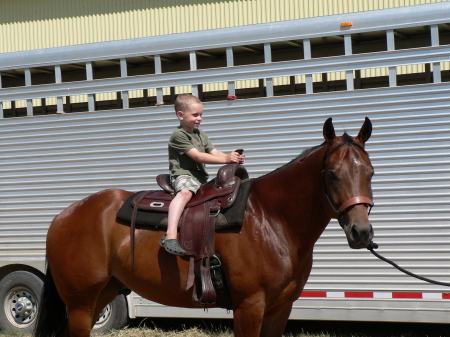 Caleb on horse in MN
