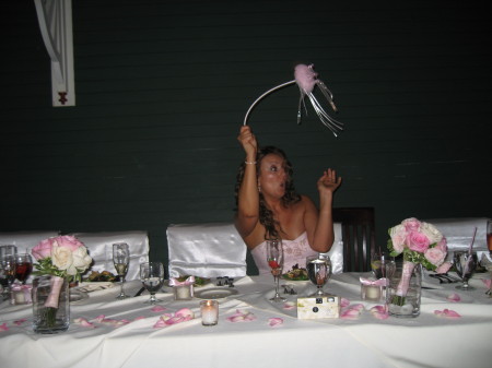 The Maid of Honor after alot of Champagne!