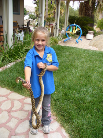 Haley with gopher snake