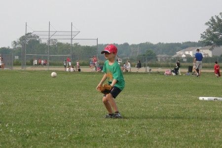 Chase plays T-ball