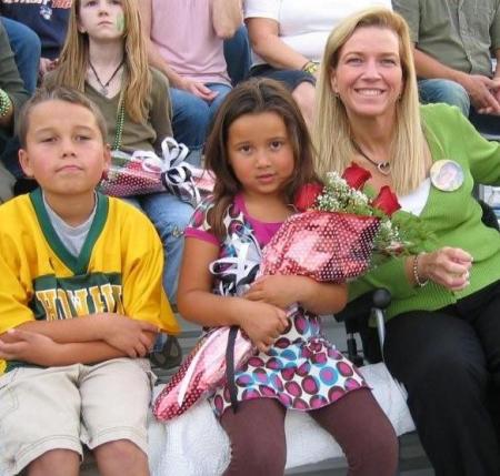 my kids and I at a local football game