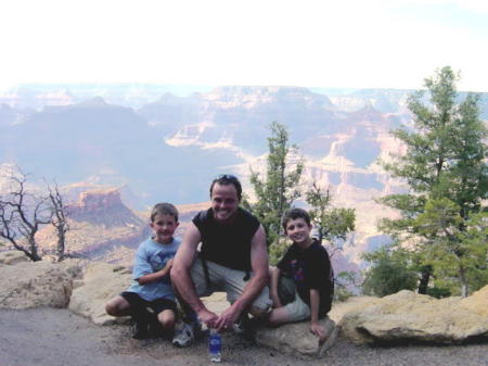 Chris, Tim and Logan at the Grand Canyon