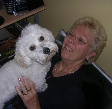 My mom and her dog Loli