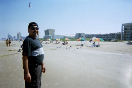 J L on the beach at SPI.