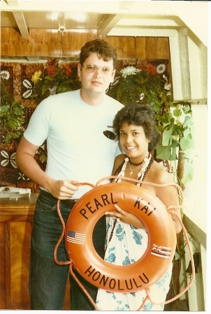 John in Hawaii w/cute hula girl May 1985