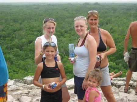 my ladies at the top on Coba