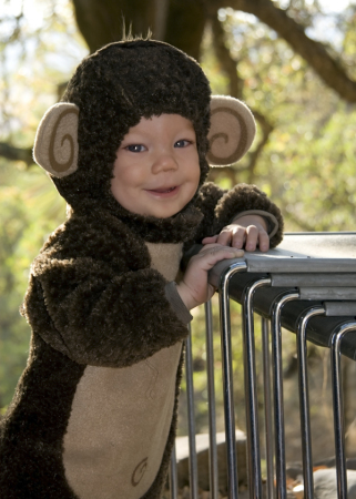 Our little monkey (He takes after his dad)