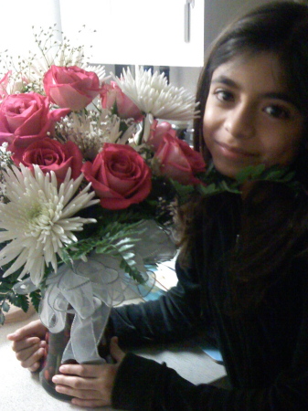 gabby and my b'day flowers
