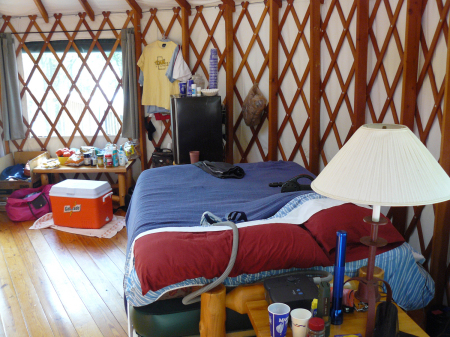inside the yurt