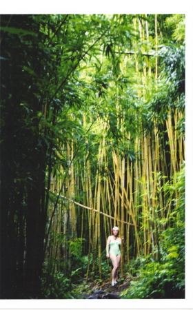Jane in Bamboo forest Maui