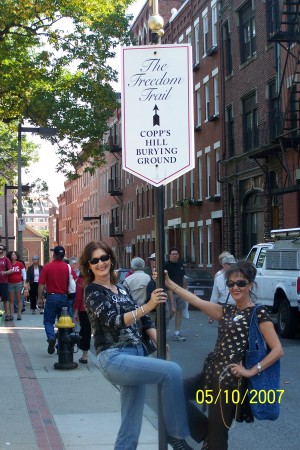 Margo, my sister, and myself in Boston.