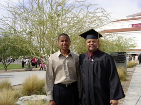 Me and My Son at my Graduation