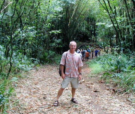 In jungle on way to Japanese caves
