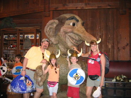 My son Tom and his family 3-08 Disneyland