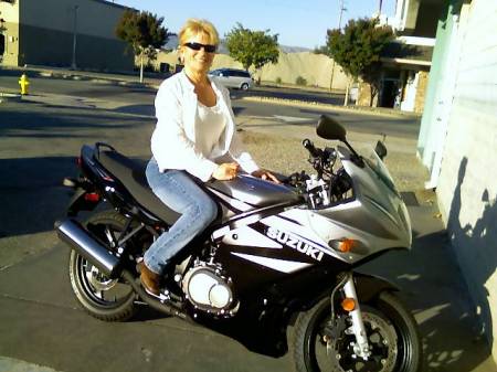 sandy and new bike