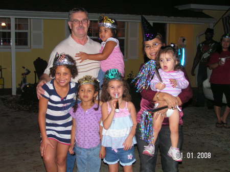 Mom and Dad with the grandkids on New Years