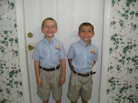 Ethan and Ronnie first day of school