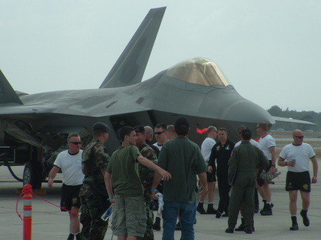 MY SON'S PLANE AT MARCH AIR SHOW