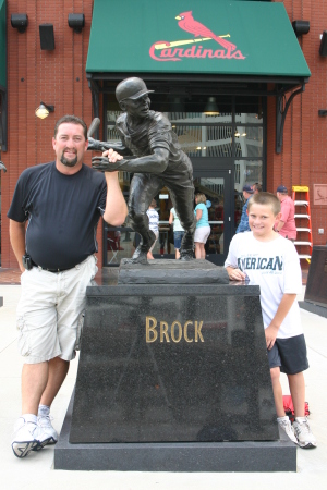 Bill and Zak Cardinals stadium 2008