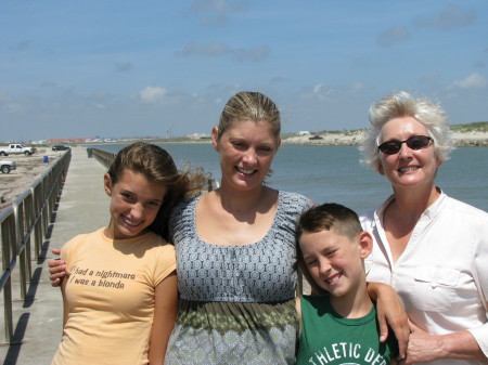 Kristyna, Mitchell, my Mom and I at the beach
